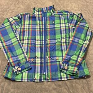 Lauren by Ralph Lauren Plaid Jacket, Lightweight, Green, Red, Blue, Size S